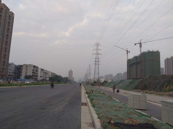 金水路西延(西站路)高壓輸電線路架空入地一期建設工程順利完工